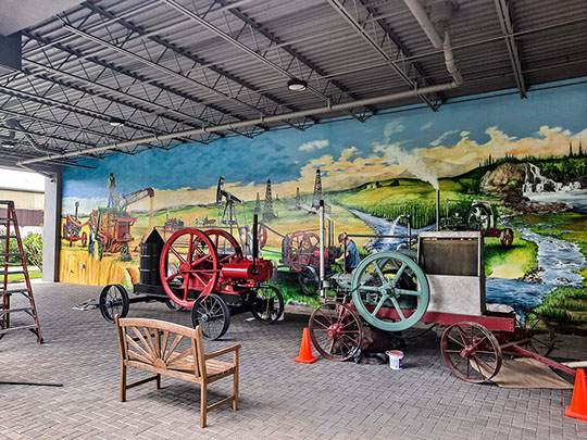 Large wall murals painted for The Collection on Palmetto Museum in Clearwater, FL.